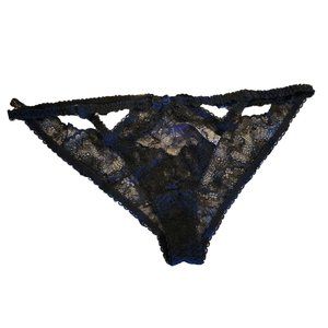 Adore Me XL Sheer Strappy Black Lace Panty - New Without Tags - # 1026